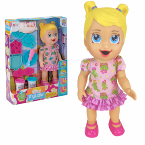 Brinquedo Boneca My Little Colection Café da Manhã Com Acessórios Divertoys Loira Ref-8178