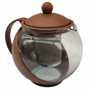 Chaleira Jarra De Vidro Com Infusor Filtro Inox Bule De Chá 1,25L Marron