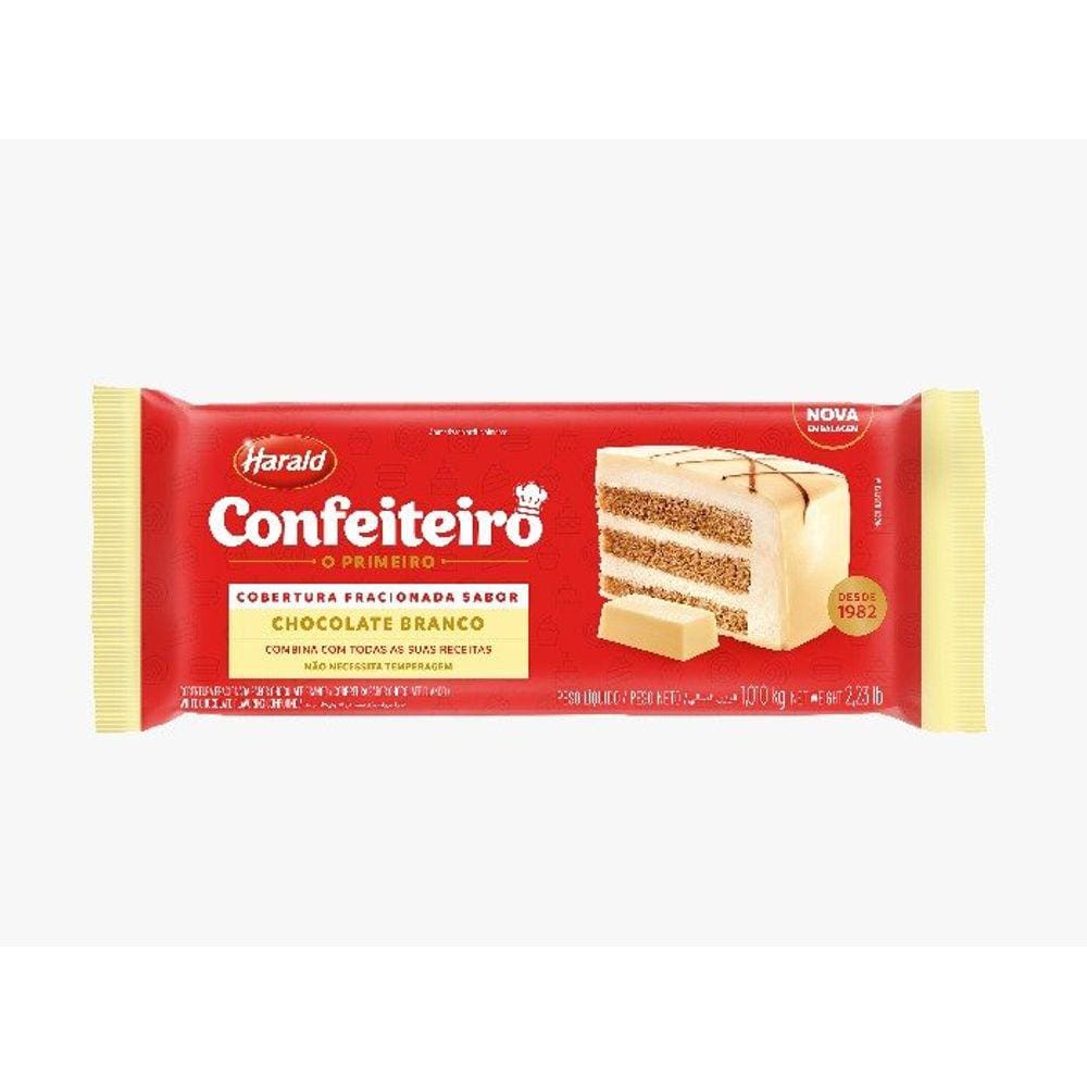 Chocolate Cobertura Branco 1,01kg - Harald