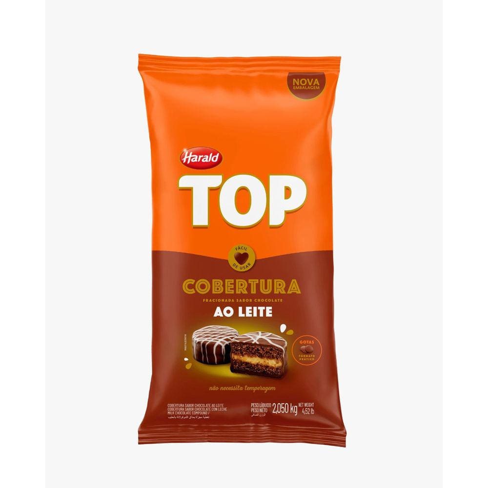 Chocolate  Gotas Ao Leite Top 2,05kg - Harald
