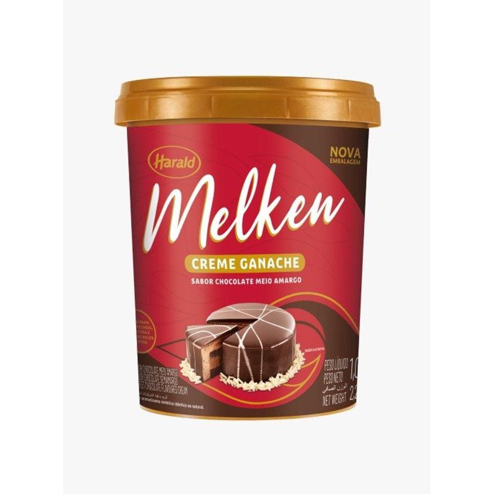 Ganache Meio Amargo 1kg - Harald