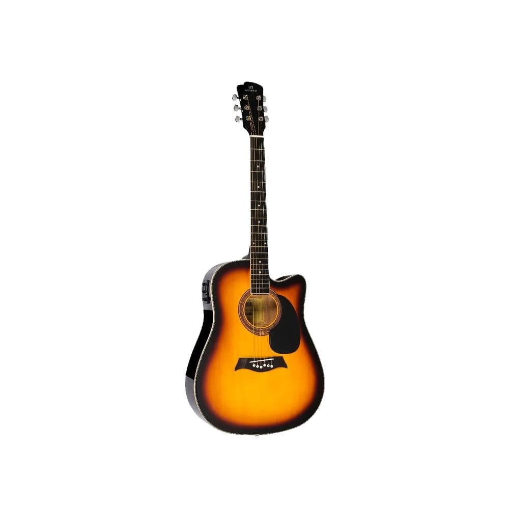 Violão Elétrico Michael Folk Cutaway Vmf361 Botão De Phase Equalizador 3 bandas com afinador cromático