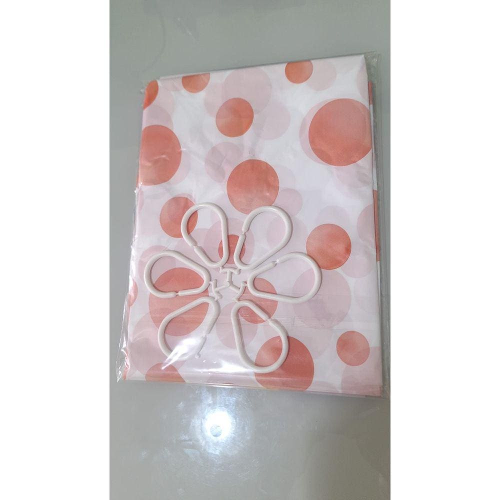 Cortina estampada para banheiro box 1,38 x 1,80