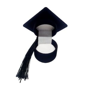 Caixinha Estojo De Veludo Para Anel De Formatura Capelo