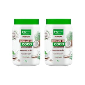 Creme Para Pentear Beleza Natural 1Kg Explosao De Coco - 2Un