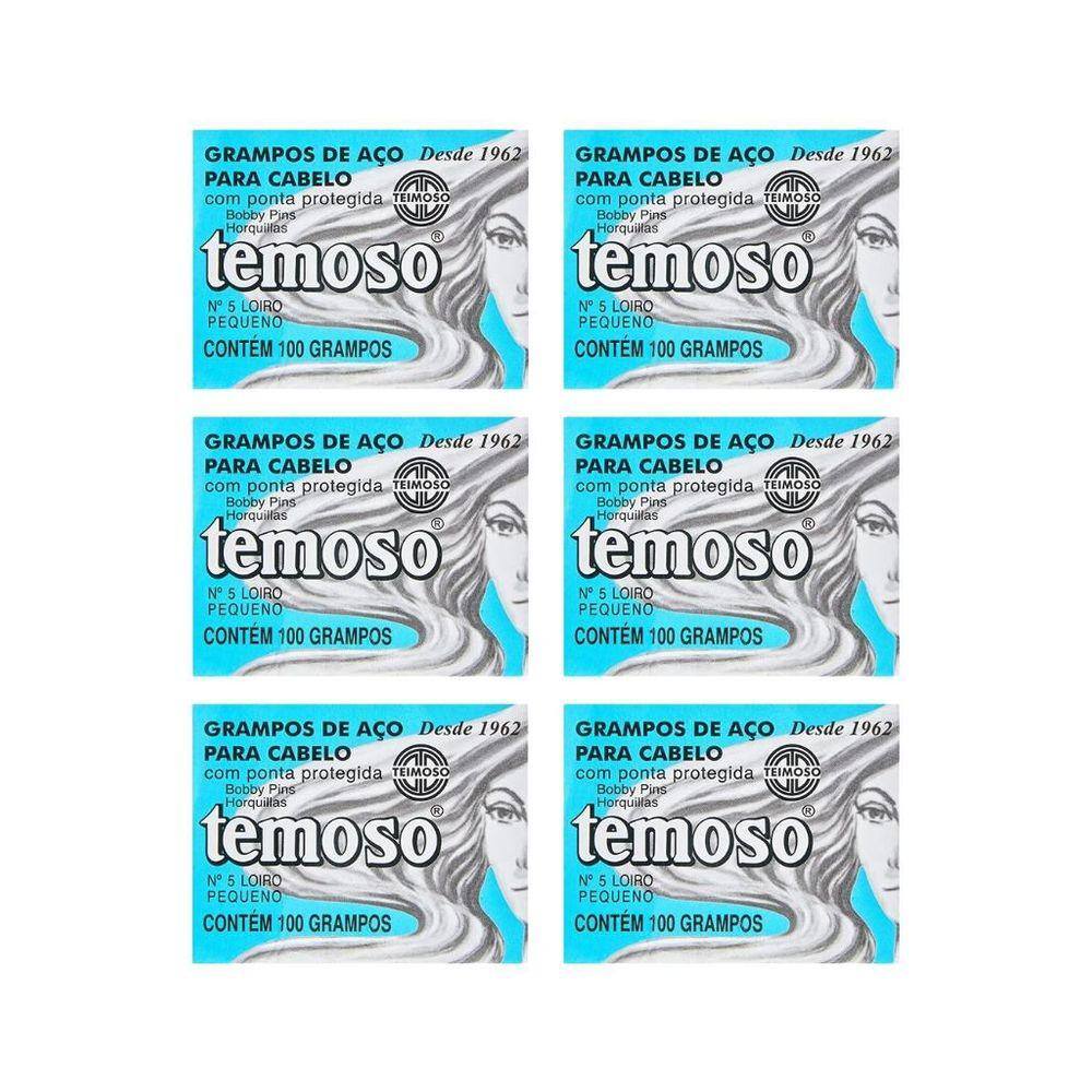 Grampo Teimoso N 5 Com 100Un Louro - Kit Com 6Un
