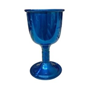 Cálice Para Ritual em Alumínio Pintado de Azul 14cm 200 ml