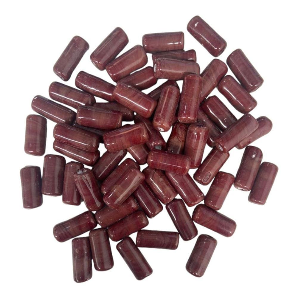 Kit c/ 10 Firmas Lisas 22mm Marrom Murano Guias Umbanda