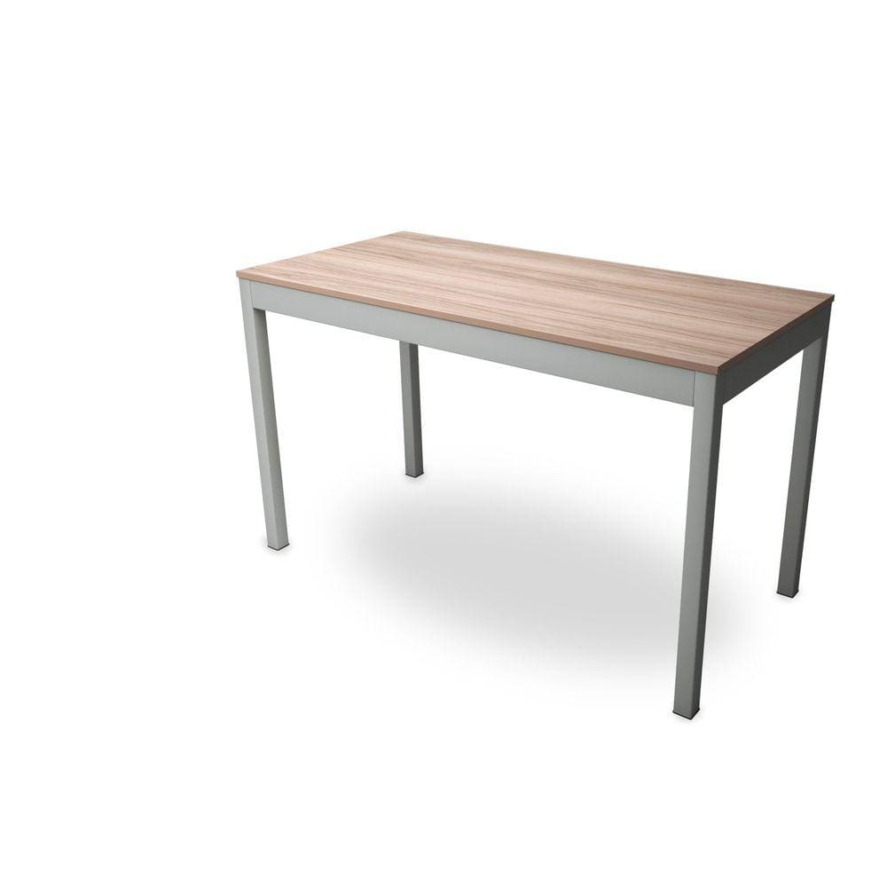 Mesa de Jantar 125x75x60cm San Paulo Estanho/ MDF Nogál Malaga