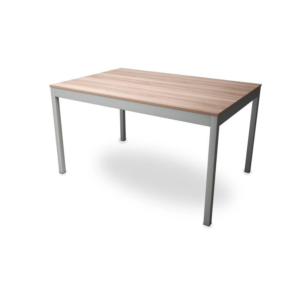 Mesa de Jantar 135x75x90cm San Paulo Estanho/ MDF Nogál Malaga