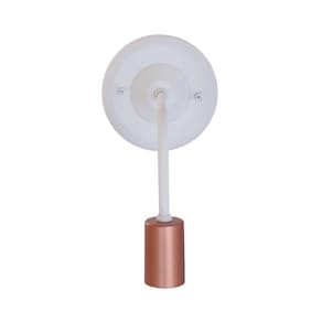 Arandela Retrô 1 Lâmpada Emalustres Branco/Cobre
