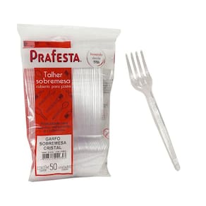 Garfo Sobremesa Cristal Com 50 - Prafesta