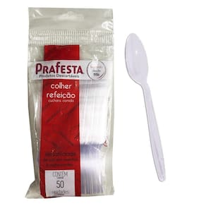 Colher Refeição Premium Cristal Com 50 - Prafesta