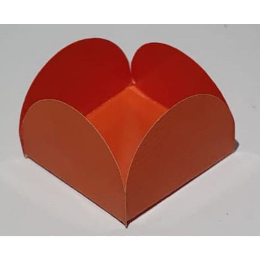 Forminha 4 Pétalas Laranja Real com 50 Unidades 3,4x3,4 - Candy