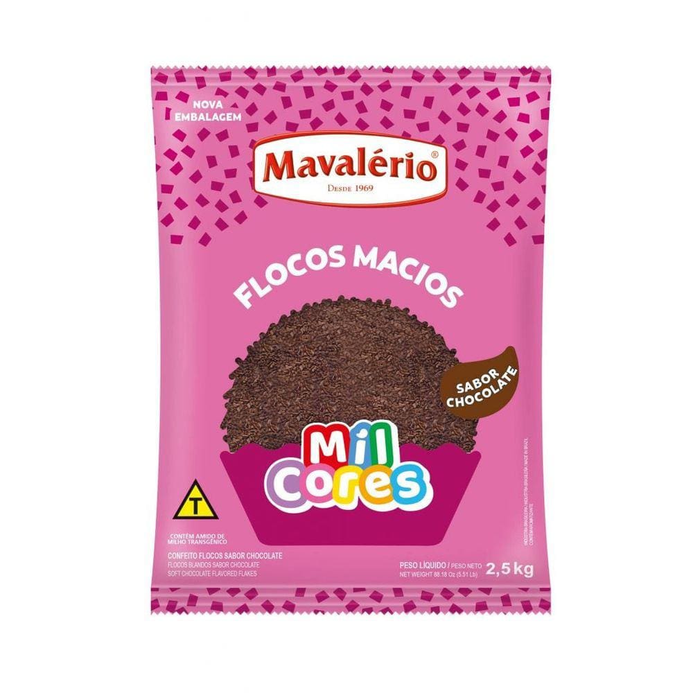Flocos Sabor Chocolate Macio 2,5kg - Mavalerio