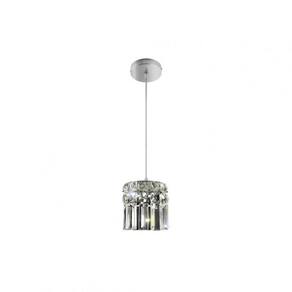 Pendente Redondo Cristal 11,5x11,5x12cm 1 Luz G9 Paris Bronzearte