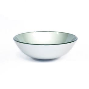 Cuba de Vidro para Banheiro Redonda 42cm Prata