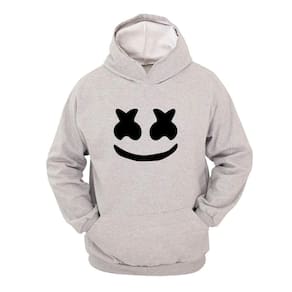Moletom Masculini Canguru Estampa Smiley com Capuz