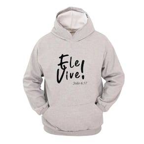 Moletom Masculino Canguru Estampa Ele Vive com Capuz