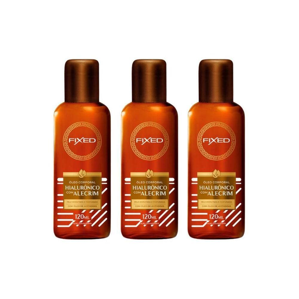 Oleo Fixed Corporal Hialuronico Com Alecrim 120Ml-Kit 3Un