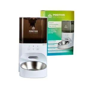 Smart Alimentador Pet Positivo Wi-Fi Gravação De Voz Compatível Com Alexa e Google Assistente