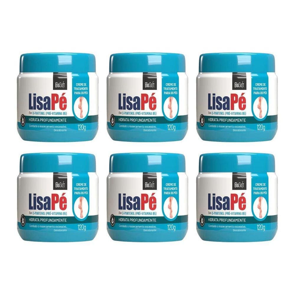Creme Para Os Pés Bio Soft 120G Hidrat D-Pantenol - Kit 6Un