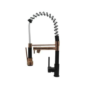Torneira Cozinha Gourmet Vip Misturador Monocomando Preto e Rose Gold