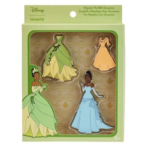 Conjunto de pinos: boneca de papel Loungefly Disney Tiana com magnetismo