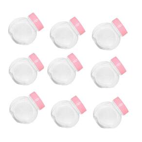 10 Mini Baleiro Bolinha Com Tampa Plástica Rosa