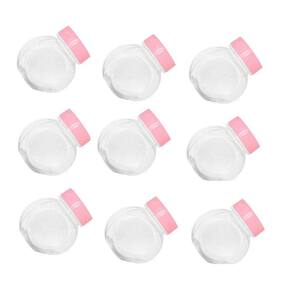 20 Mini Baleiro Bolinha Com Tampa Plástica Rosa