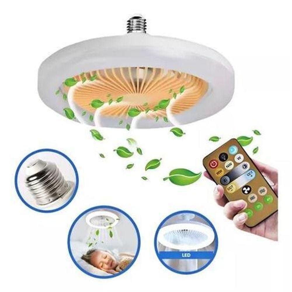 Ventilador Teto: Iluminação Led Cool E Design Compacto
