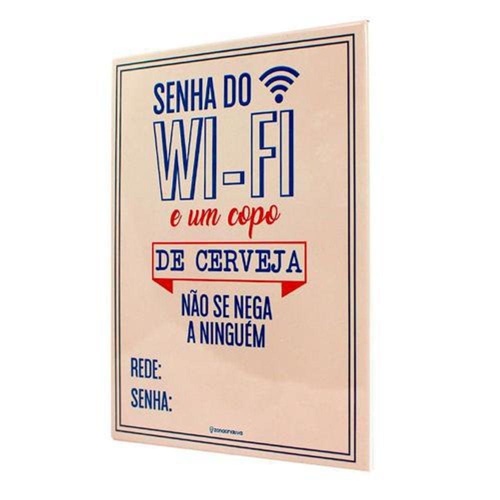 Quadro Metal Wi-Fi E Cerveja Zona Criativa