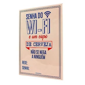 Quadro Metal Wi-Fi E Cerveja Zona Criativa