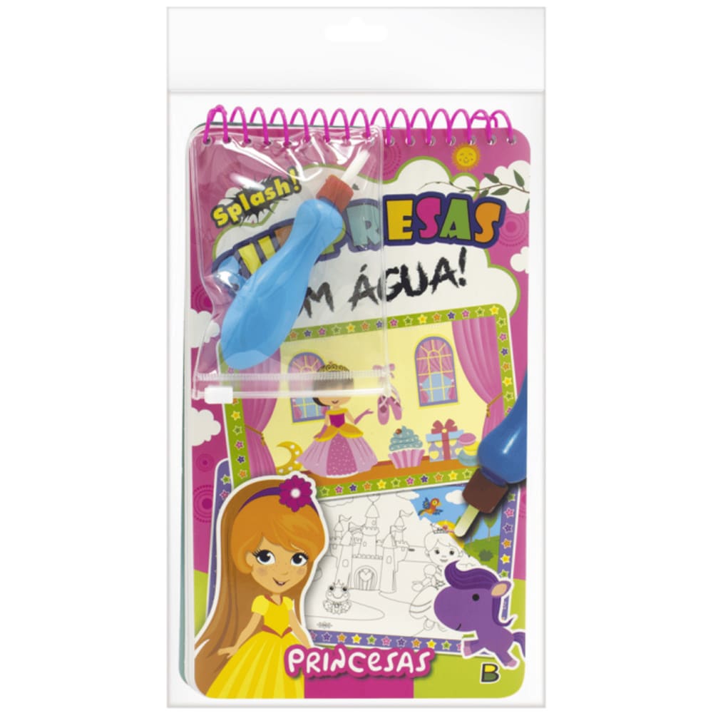 Livro De Colorir Infantil Surpresas com Água: Princesas