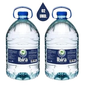 Água Mineral Ibira Sem Gás - Vanádio+PH Alcalino - Kit 2 Galões com 5 Litros