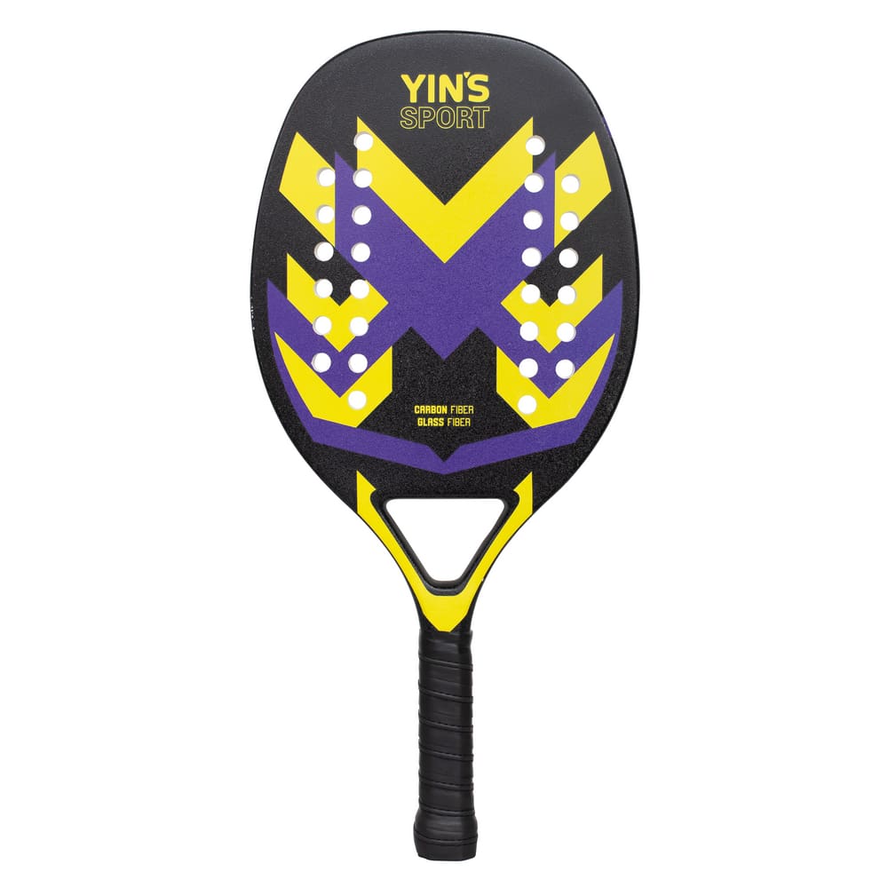 Raquete Semi Pro Beach Tennis Roxo Carbono E Fibra De Vidro