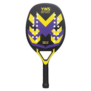 Raquete Semi Pro Beach Tennis Roxo Carbono E Fibra De Vidro