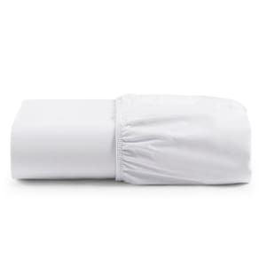 Lençol Unique Avulso de Baixo Casal Padrão com Elástico Micro Percal 400 Fios - Branco