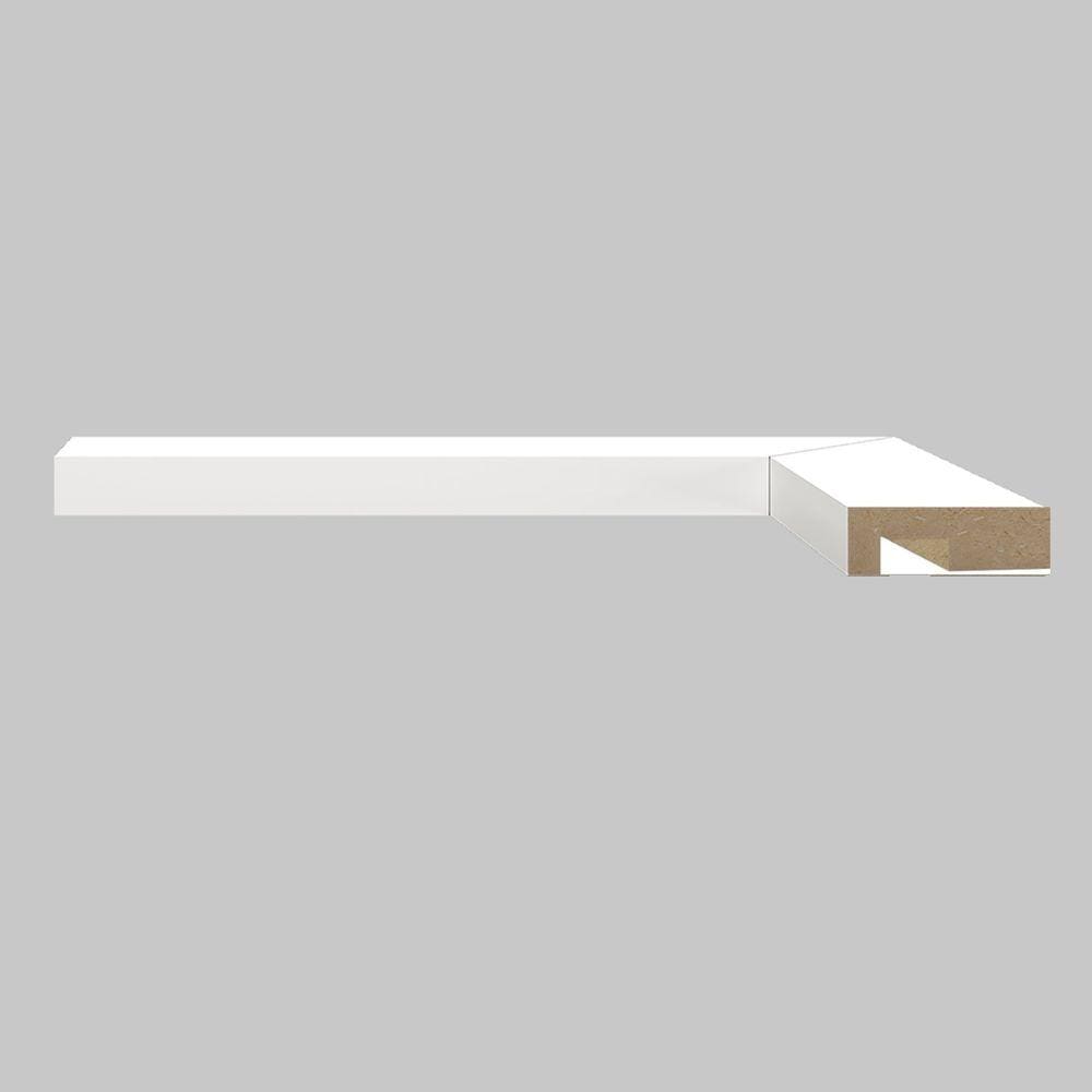 Arremate para Painel Ripado 240cm x 5cm x 15mm Moldufama Branco