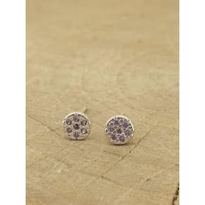 Brinco De Prata 925 Redondo Com Zircônia