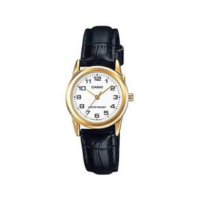 Relógio Casio Feminino Dourado Preto Ltp-V001gl-7Budf