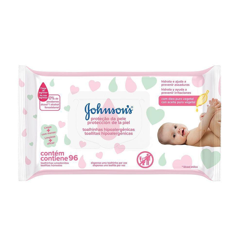Lenços Umedecidos Johnson`s Baby Extra Cuidado 96 Unidades