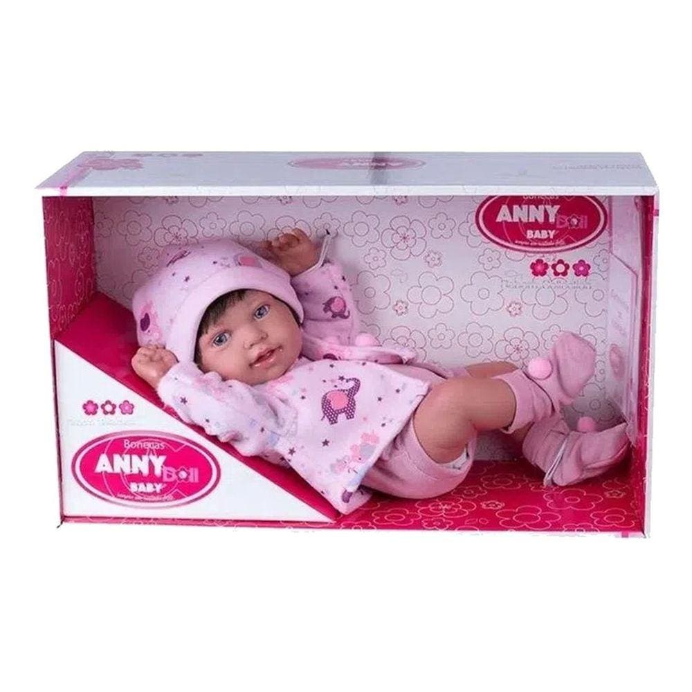 Boneca Anny Doll Baby Menina Reborn Shorts E Blusa Cotiplás