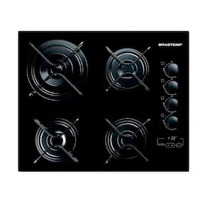 Cooktop Brastemp 4 Bocas Duplachama Timer Touch Preto BDT62AE Bivolt