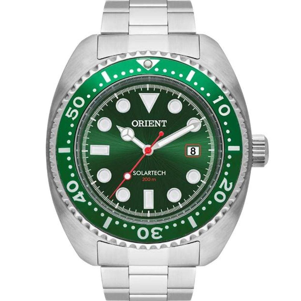 Relógio Orient Masculino Solar Prateado Mbss1445 E1sx