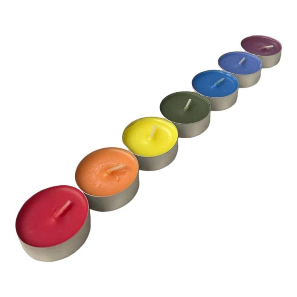 Kit 7 Velas 7Chakras Rechaud Difusor Flutuante Foundue