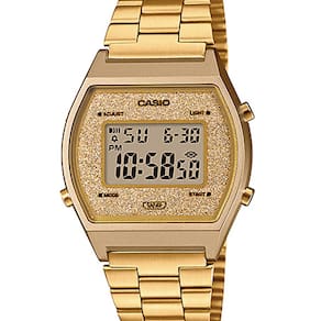 Relógio Casio Feminino Vintage Dourado Gliter B640wgg-9Df
