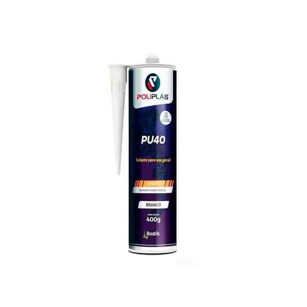 Selante Super Pu 40 Híbrido 400g Bostik Poliplás Branco