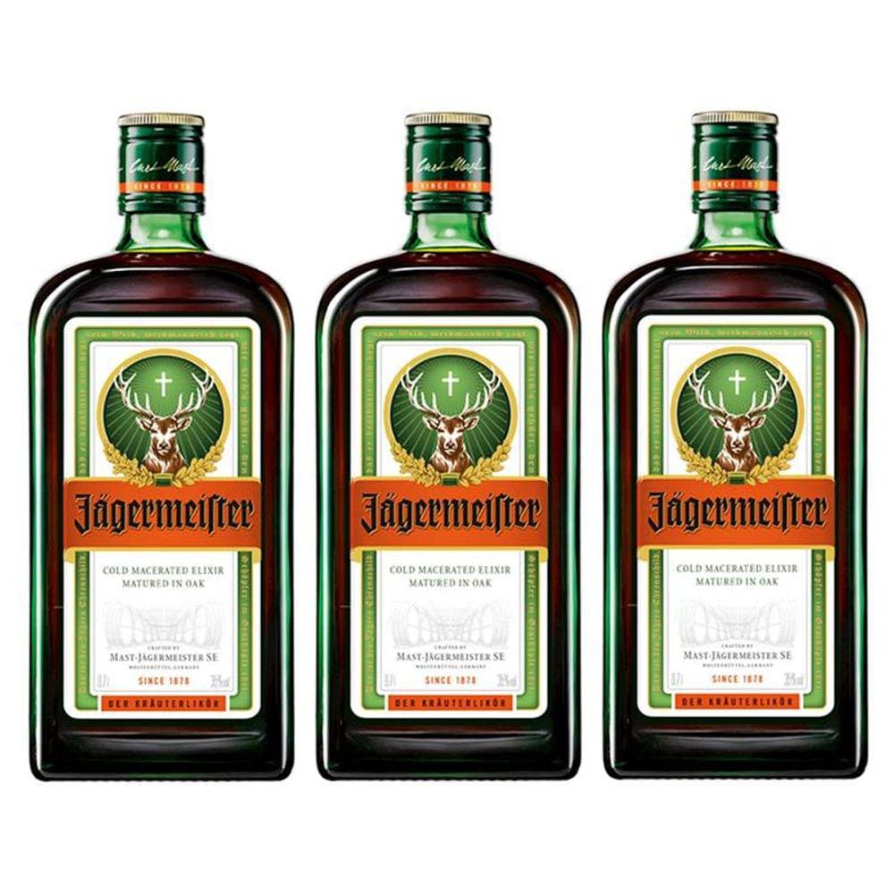 Licor Jagermeister 700ml 03 Unidades