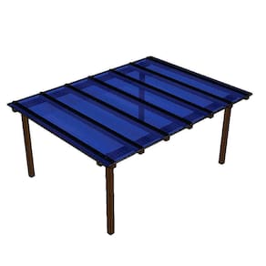 Kit Policarbonato Azul 6mm 4,00m x 4,00m - Perfis Naturais